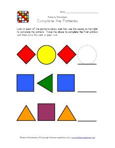 patterns-worksheet-1easy